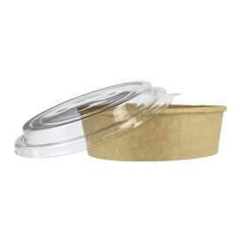 Suppenbecher To Go Kraft-Kraft Mit Deckel RPET 33Oz/1000 ml (100 Stück)