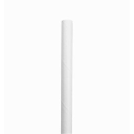 Trinkhalme aus Paper Weiß Ø6mm 20cm (250 Stück)