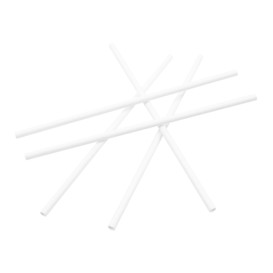 Trinkhalme aus Paper Weiß Ø6mm 20cm (250 Stück)