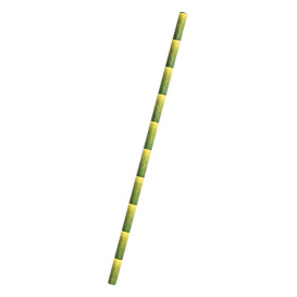 Trinkhalme aus Paper Bambus Ø6mm 21cm (250 Stück)
