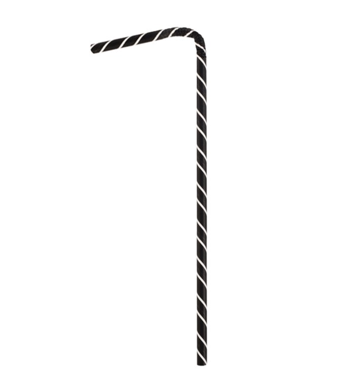 Trinkhalme aus Paper Starr Flexibel Ø6mm 230mm (3.000 Stück)