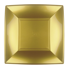 Plastikteller Flach Gold Nice PP 180mm (300 Stück)