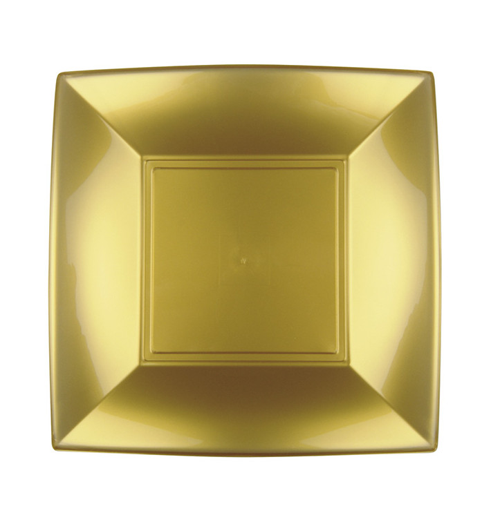 Plastikteller Flach Gold Nice PP 180mm (300 Stück) Plastikteller Flach Gold Nice PP 180mm (300 Stück)