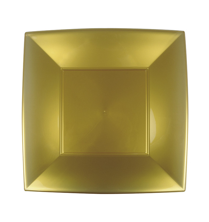 Plastikteller Flach Gold Nice PP 290mm (12 Stück) Plastikteller Flach Gold Nice PP 290mm (12 Stück)