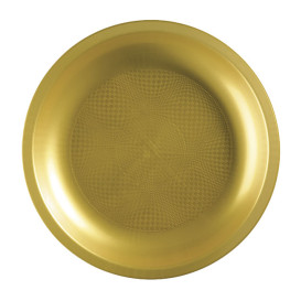 Plastikteller Flach Gold Round PP Ø220mm (25 Stück)