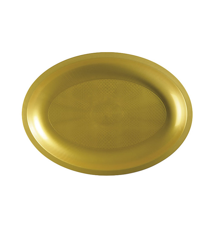 Plastiktablett Oval Gold Round PP 315x220mm (10 Stück) Plastiktablett Oval Gold Round PP 315x220mm (10 Stück)