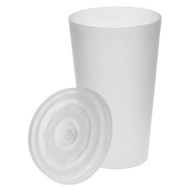 Deckel mit Kreuzschlitz für Styroporbecher 6Oz/7OZ und Pappbecher 7Oz Ø7,4cm (1000 Stück)