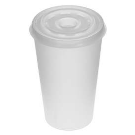 Deckel mit Kreuzschlitz für Styroporbecher 6Oz/7OZ und Pappbecher 7Oz Ø7,4cm (1000 Stück)