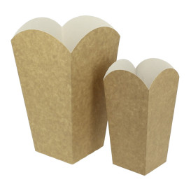 Medium Popcorn Box Kraft 90g 7,8x10,5x18cm (25 Stück)