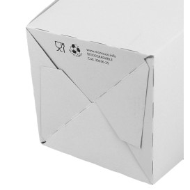 Große Popcorn Box weiß 150gr. 8,78x13x20,3cm (25 Stück)