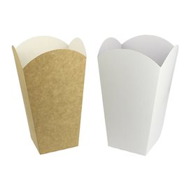 Medium Popcorn Box weiß 90gr. 7,8x10,5x18cm (25 Stück)