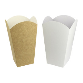 Medium Popcorn Box Kraft 90g 7,8x10,5x18cm (25 Stück)