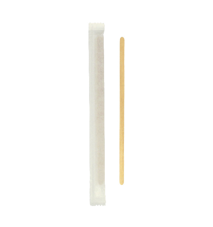 Holz Rührstäbchen 140mm einzeln verpackt (5.000 Stück) Holz Rührstäbchen 140mm einzeln verpackt (5.000 Stück)