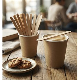 Holz Rührstäbchen 110mm einzeln verpackt (500 Stück)