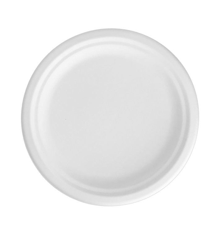 Teller Zuckerrohr Weiß Ø22 cm (50 Stück) Teller Zuckerrohr Weiß Ø22 cm (50 Stück)