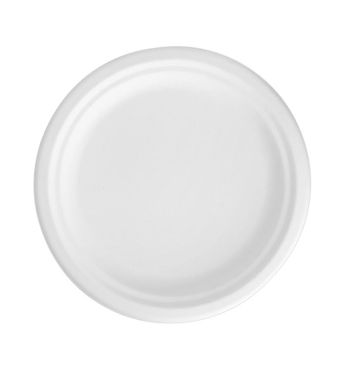 Teller Zuckerrohr Weiß Ø17 cm (50 Stück) Teller Zuckerrohr Weiß Ø17 cm (50 Stück)