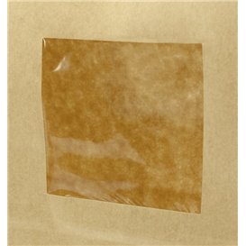 Papiertüten mit Fenster und Innenfolie 15+7x23cm (50 Stück)