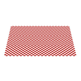 Wachspapier fettdicht für Burger Rot 31x31cm (1.000 Stück)