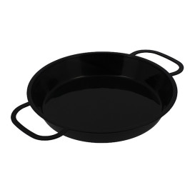 Topf zum Servieren von Häppchen "Paellita" schwarz 150mm (150 Stück)