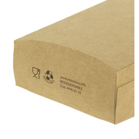 Große Pommesschütte Faltbox Kraft (400 Stück)