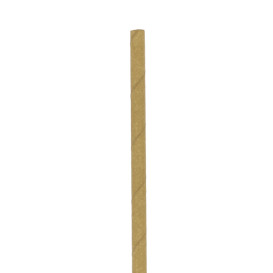 Trinkhalme aus Paper Kraft Ø6mm 21cm (100 Stück)