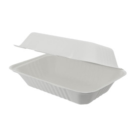Menübox Zuckerrohr Weiß 150x220x50mm (300 Stück)