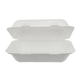 Menübox Zuckerrohr Weiß 150x220x50mm (300 Stück)
