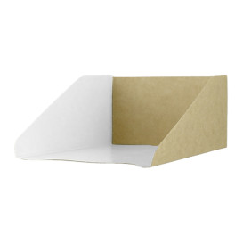 Pappschale Braun für Waffeln 16x10cm (100 Stück)