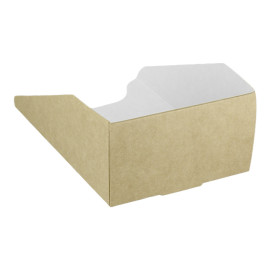 Pappschale Braun für Waffeln 16x10cm (100 Stück)