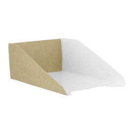 Pappschale Braun für Waffeln 16x10cm (100 Stück)