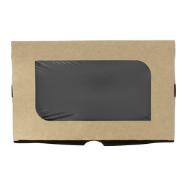 Box aus Pappe mit Sichtfenster 21x13x3,5cm (25 Stück)