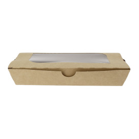Box aus Pappe mit Sichtfenster 21x13x3,5cm (300 Stück)