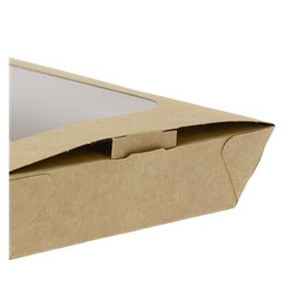 Box aus Pappe mit Sichtfenster 21x13x3,5cm (300 Stück)