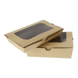 SnackBox mit Sichtfenster Kraft 18x12,7x5,5cm 1000ml (175 Stück)