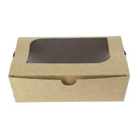 SnackBox mit Sichtfenster Kraft 18x12,7x5,5cm 1000ml (175 Stück)