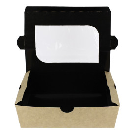 SnackBox mit Sichtfenster Kraft 18x12,7x5,5cm 1000ml (175 Stück)