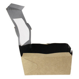 SnackBox mit Sichtfenster Kraft 18x12,7x5,5cm 1000ml (25 Stück)