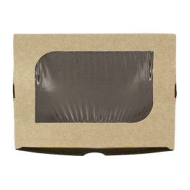 SnackBox mit Sichtfenster Kraft 18x12,7x5,5cm 1000ml (25 Stück)