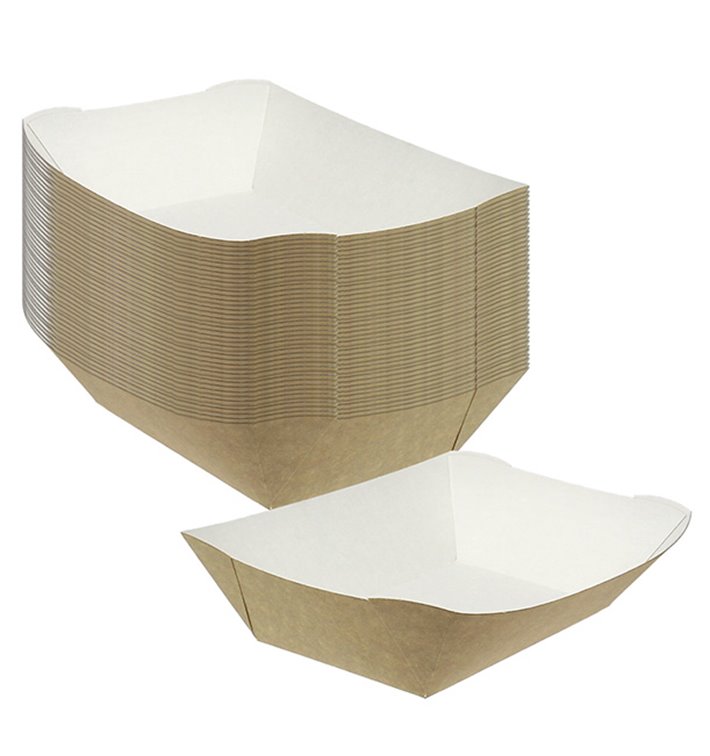 Pommesschale 780ml Kraft 155x90x55mm (25 Uds) Pommesschale 780ml Kraft 155x90x55mm (25 Uds)