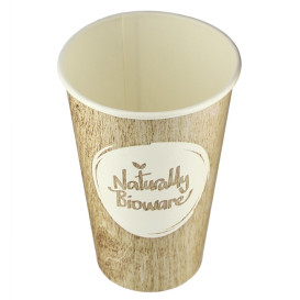 Bio Kaffeebecher to go PLA 12Oz/384ml Ø8,0cm (55 Stück)