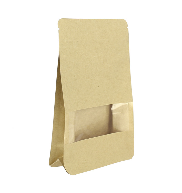 Papiertüten StandUp mit Fenster und Innenfolie 12+6x20cm (50 Stück) Papiertüten StandUp mit Fenster und Innenfolie 12+6x20cm (50 Stück)
