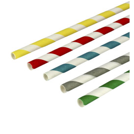 Trinkhalme Starr Einzeln Palmen Ø6mm 24cm (100 Stück)