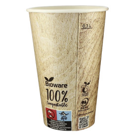 Bio Kaffeebecher to go PLA 12Oz/384ml Ø8,0cm (55 Stück)