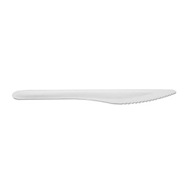Messer aus Zuckerrohr Weiß 16cm (50 Stück)