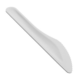 Messer aus Zuckerrohr Weiß 16cm (50 Stück)