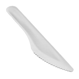 Messer aus Zuckerrohr Weiß 16cm (50 Stück)