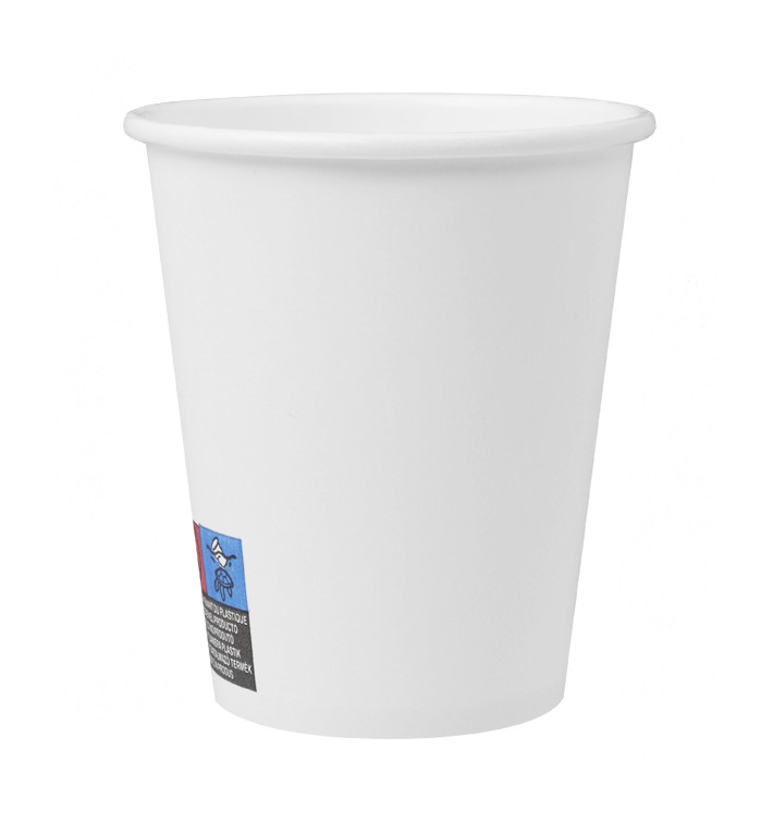 Plastikfreier Pappbecher 9 Oz/250ml "Colors" Weiß Ø8cm (20 Stück) Plastikfreier Pappbecher 9 Oz/250ml "Colors" Weiß Ø8cm (20 Stück)