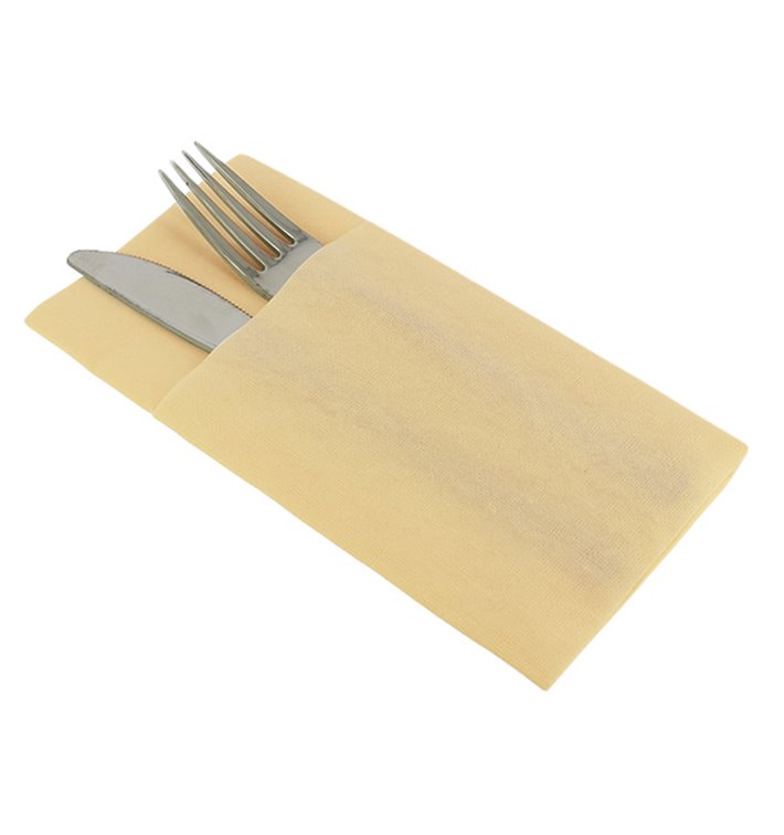 Bestecktaschen Airlaid Creme 40x40cm (30 Stück) Bestecktaschen Airlaid Creme 40x40cm (30 Stück)
