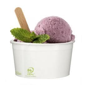 Pappbecher Bio für Eis 260ml (55 Stück)