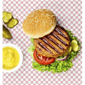 Wachspapier fettdicht für Burger Rot 31x38cm (4.000 Stück)